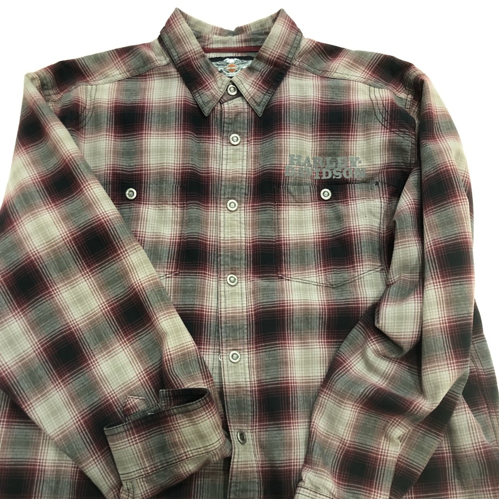 Harley Davidson quilted long sleeve shirt size xl